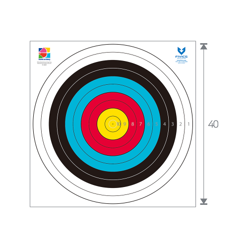 40cm 10 RING INDOOR TARGET FACE